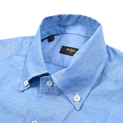 BARBA CULTO コットン混リネン ボタンダウンシャツ｜435727｜GUARDAROBA MILANO OFFICIAL STORE