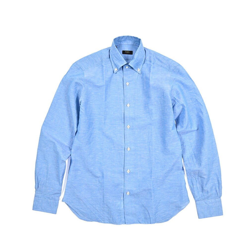 BARBA CULTO コットン混リネン ボタンダウンシャツ｜435727｜GUARDAROBA MILANO OFFICIAL STORE