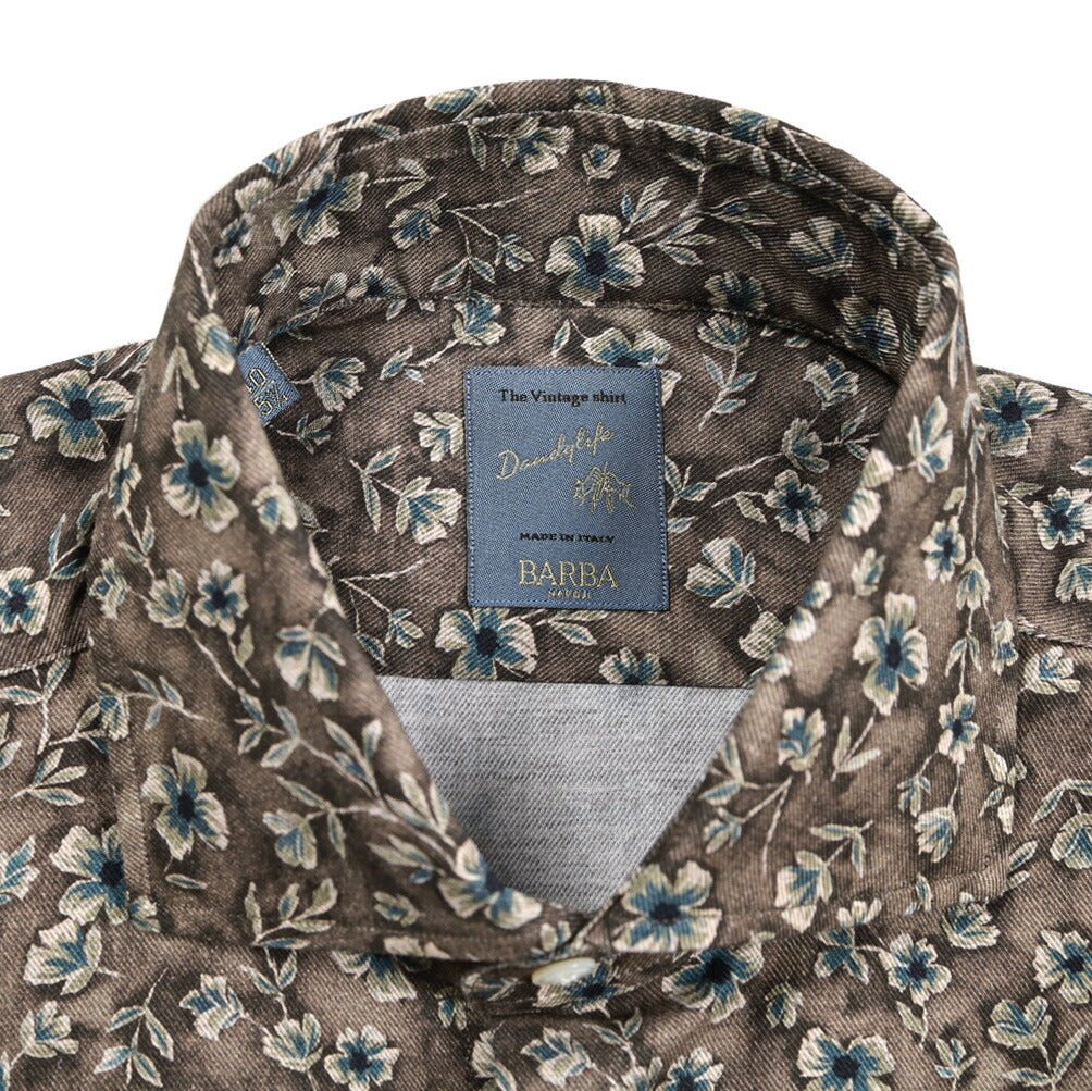 BARBA DANDYLIFE コットン100% ホリゾンタルカラードレスシャツ｜435597｜GUARDAROBA MILANO OFFICIAL STORE