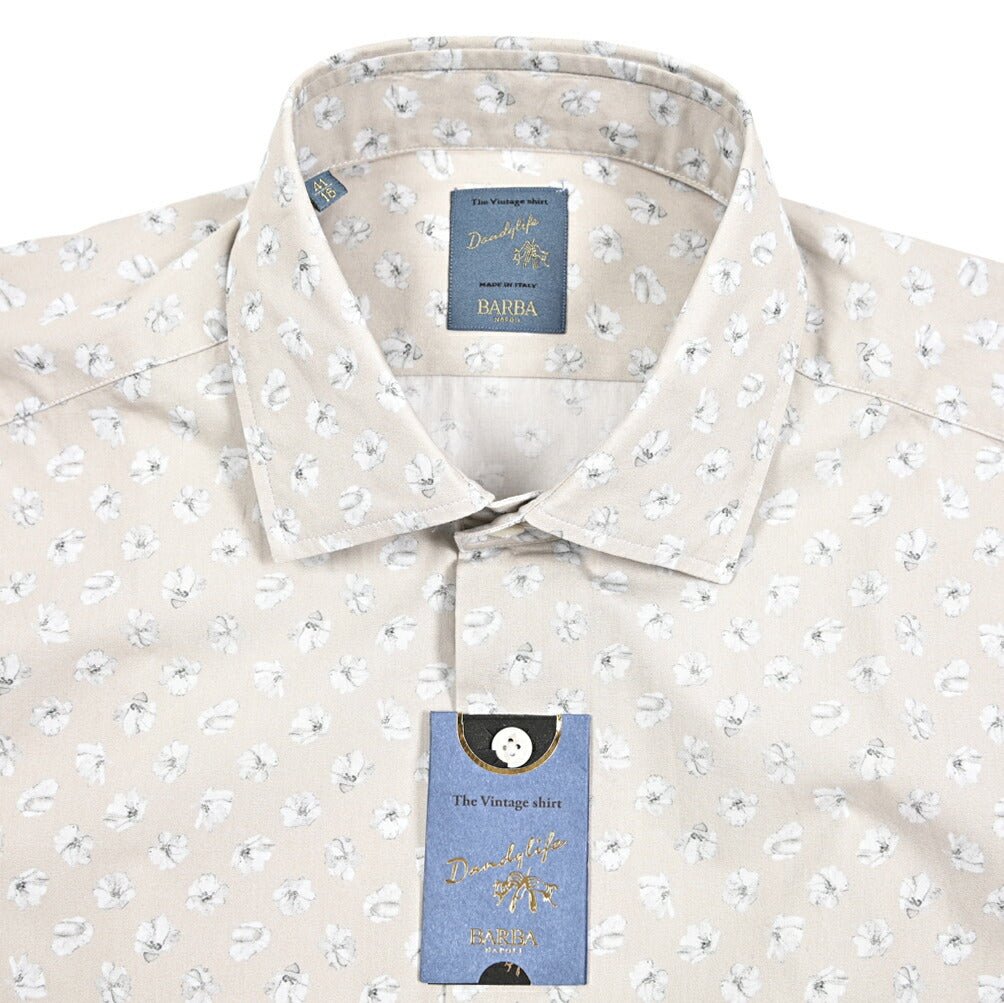 BARBA DANDYLIFE コットン100% ワイドカラードレスシャツ｜435598｜GUARDAROBA MILANO OFFICIAL STORE