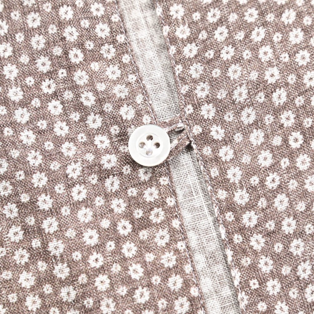 BARBA DANDYLIFE リネン100% 半袖プルオーバーシャツ 開襟シャツ｜435600｜GUARDAROBA MILANO OFFICIAL STORE