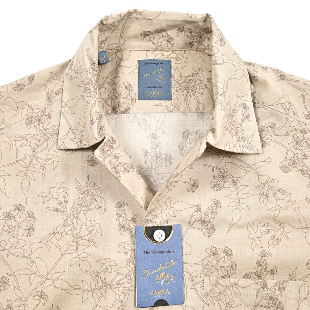 BARBA DANDYLIFE コットン100% 半袖オープンカラーシャツ｜435602｜GUARDAROBA MILANO OFFICIAL STORE