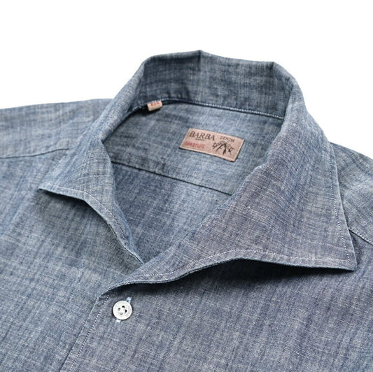 BARBA DANDYLIFE コットン100% スキッパーカラーシャツ 開襟シャツ｜435604-40｜GUARDAROBA MILANO OFFICIAL STORE