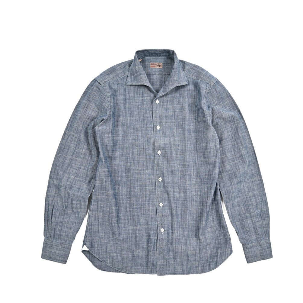 BARBA DANDYLIFE コットン100% スキッパーカラーシャツ 開襟シャツ｜435604-40｜GUARDAROBA MILANO OFFICIAL STORE