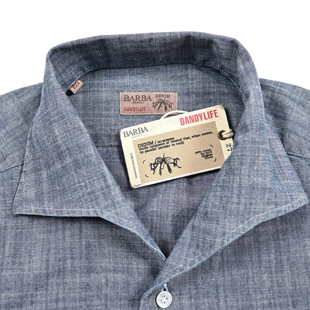BARBA DANDYLIFE コットン100% スキッパーカラーシャツ 開襟シャツ｜435604-40｜GUARDAROBA MILANO OFFICIAL STORE