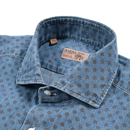 BARBA DANDYLIFE コットン100% ホリゾンタルカラーデニムシャツ｜435608-39｜GUARDAROBA MILANO OFFICIAL STORE