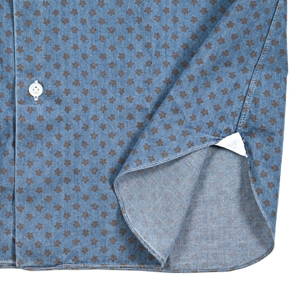 BARBA DANDYLIFE コットン100% ホリゾンタルカラーデニムシャツ｜435608-39｜GUARDAROBA MILANO OFFICIAL STORE