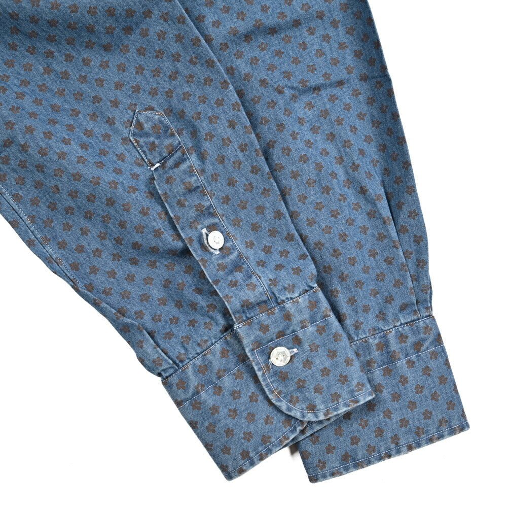 BARBA DANDYLIFE コットン100% ホリゾンタルカラーデニムシャツ｜435608-39｜GUARDAROBA MILANO OFFICIAL STORE