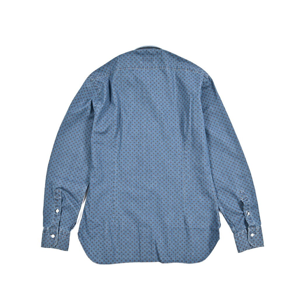 BARBA DANDYLIFE コットン100% ホリゾンタルカラーデニムシャツ｜435608-39｜GUARDAROBA MILANO OFFICIAL STORE