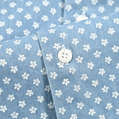 BARBA DANDYLIFE コットン100% ホリゾンタルカラーデニムシャツ｜435610-39｜GUARDAROBA MILANO OFFICIAL STORE