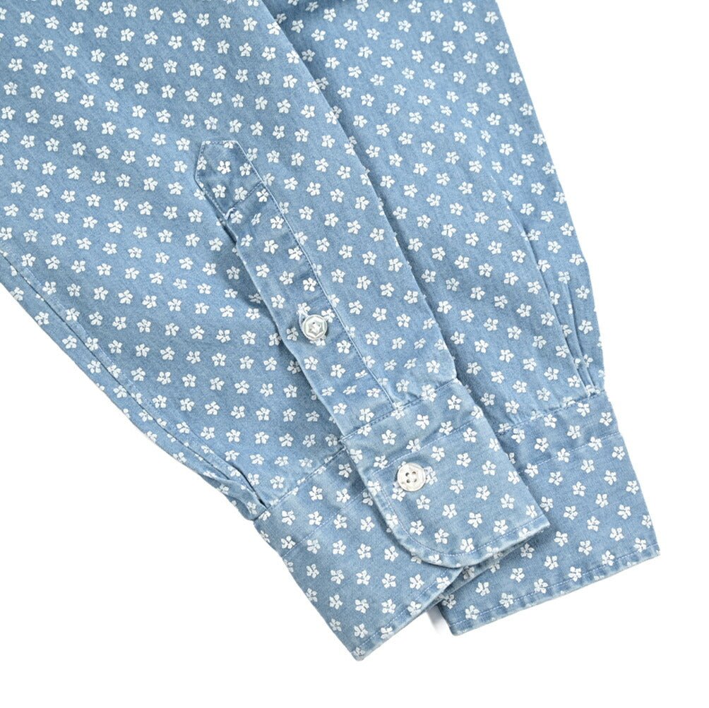 BARBA DANDYLIFE コットン100% ホリゾンタルカラーデニムシャツ｜435610-39｜GUARDAROBA MILANO OFFICIAL STORE