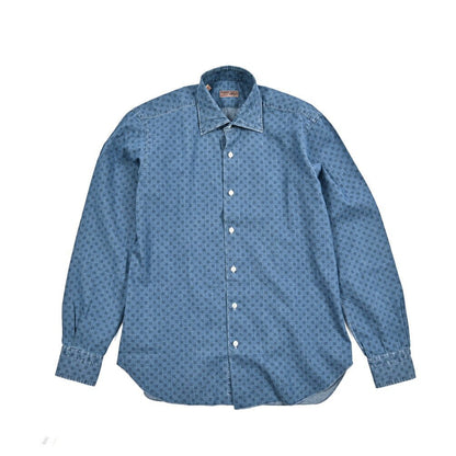 BARBA DANDYLIFE コットン100% ワイドカラーデニムシャツ｜435612-40｜GUARDAROBA MILANO OFFICIAL STORE