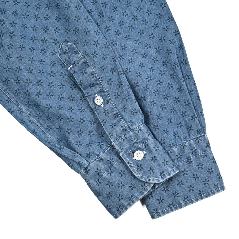 BARBA DANDYLIFE コットン100% ワイドカラーデニムシャツ｜435612-40｜GUARDAROBA MILANO OFFICIAL STORE