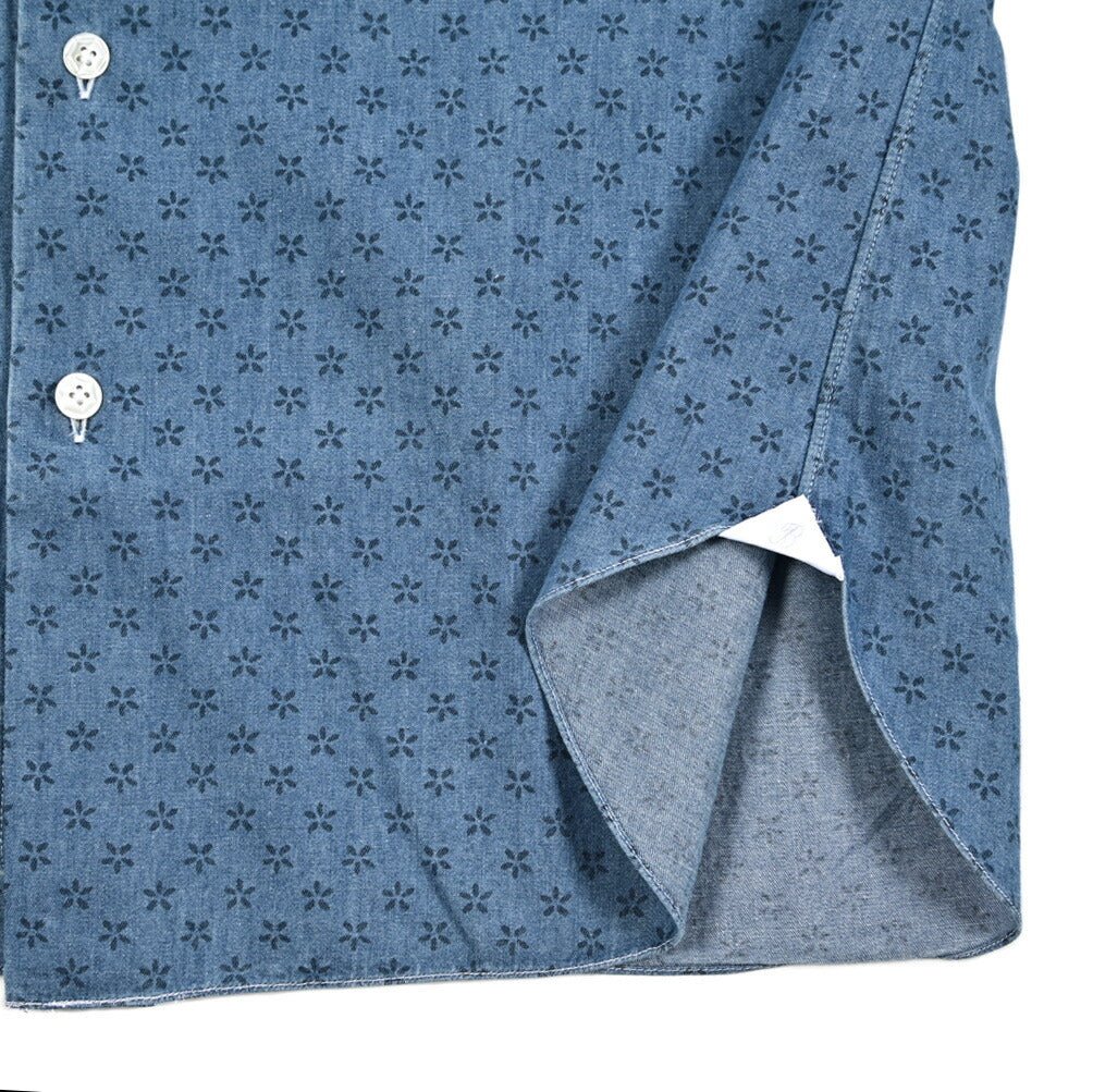 BARBA DANDYLIFE コットン100% ワイドカラーデニムシャツ｜435612-40｜GUARDAROBA MILANO OFFICIAL STORE