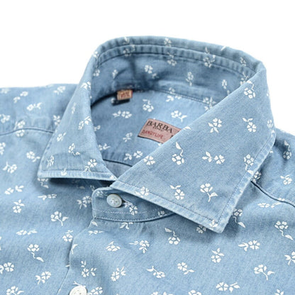 BARBA DANDYLIFE コットン100% ホリゾンタルカラーデニムシャツ｜435614-40｜GUARDAROBA MILANO OFFICIAL STORE