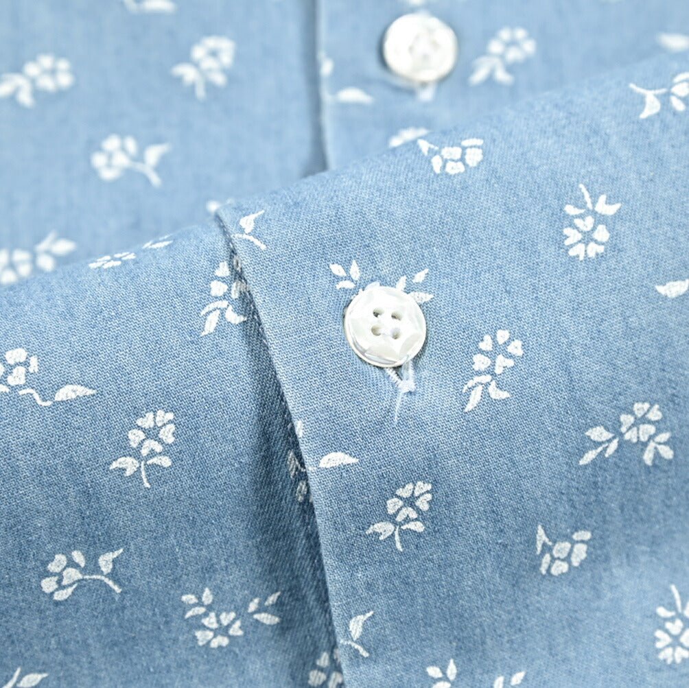 BARBA DANDYLIFE コットン100% ホリゾンタルカラーデニムシャツ｜435614-40｜GUARDAROBA MILANO OFFICIAL STORE