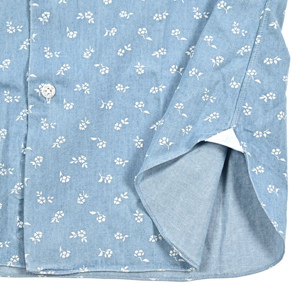 BARBA DANDYLIFE コットン100% ホリゾンタルカラーデニムシャツ｜435614-40｜GUARDAROBA MILANO OFFICIAL STORE