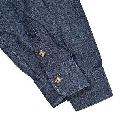 BARBA DANDYLIFE コットン100% ワイドカラーデニムシャツ｜435619-39｜GUARDAROBA MILANO OFFICIAL STORE