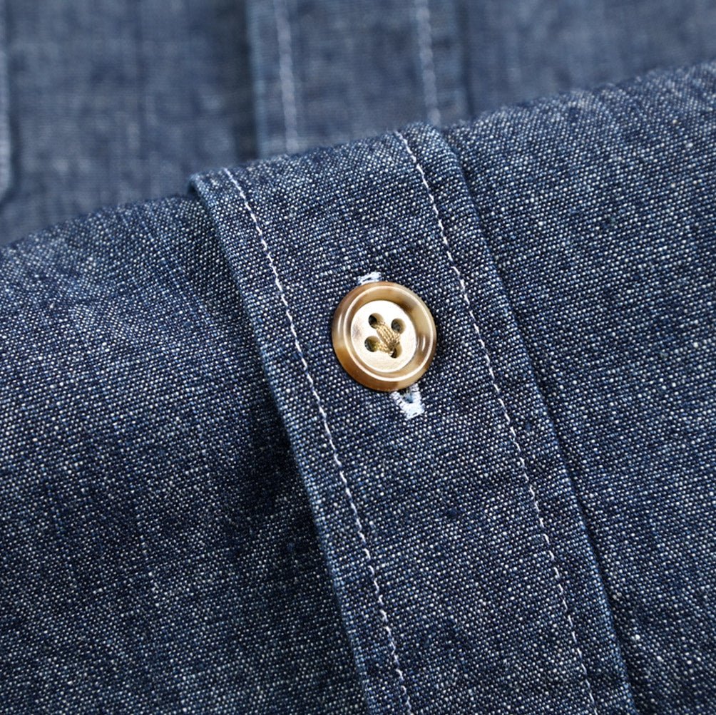 BARBA DANDYLIFE コットン100% ワイドカラーデニムシャツ｜435619-39｜GUARDAROBA MILANO OFFICIAL STORE