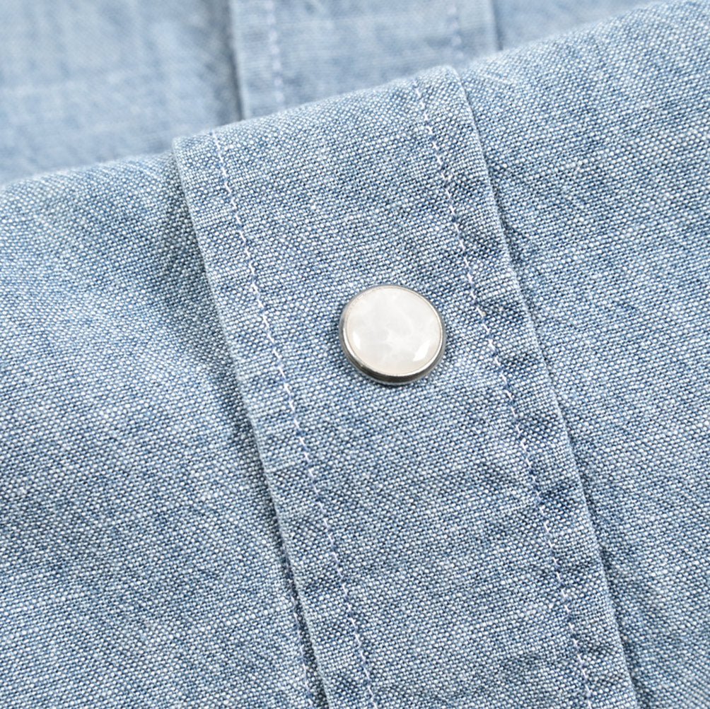 BARBA DANDYLIFE コットン100% ワイドカラーデニムシャツ｜435621-40｜GUARDAROBA MILANO OFFICIAL STORE