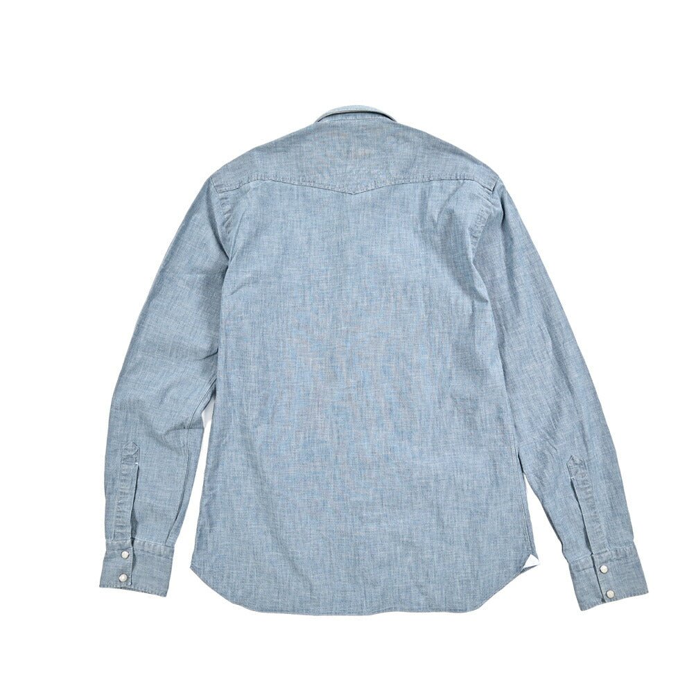 BARBA DANDYLIFE コットン100% ワイドカラーデニムシャツ｜435621-40｜GUARDAROBA MILANO OFFICIAL STORE