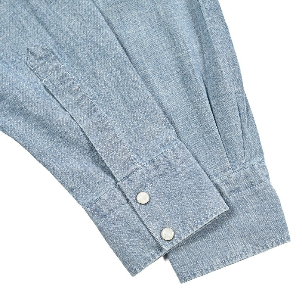 BARBA DANDYLIFE コットン100% ワイドカラーデニムシャツ｜435621-40｜GUARDAROBA MILANO OFFICIAL STORE