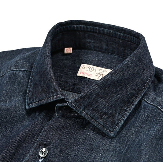 BARBA DANDYLIFE コットン100% レギュラカラーデニムシャツ｜435625｜GUARDAROBA MILANO OFFICIAL STORE