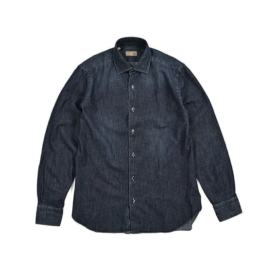 BARBA DANDYLIFE コットン100% レギュラカラーデニムシャツ｜435625｜GUARDAROBA MILANO OFFICIAL STORE