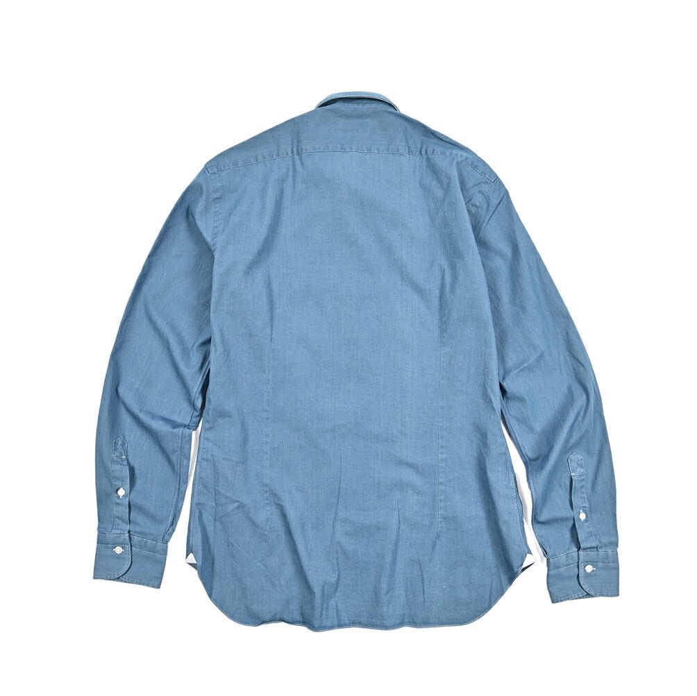 BARBA DANDYLIFE コットン100% ホリゾンタルカラーデニムシャツ｜435626-40｜GUARDAROBA MILANO OFFICIAL STORE