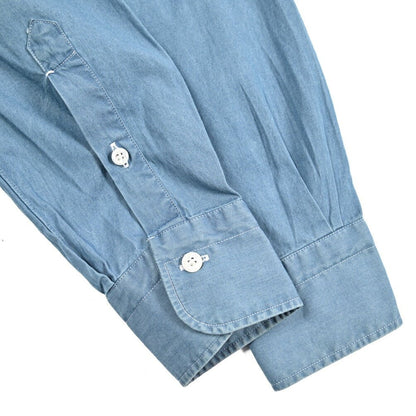 BARBA DANDYLIFE コットン100% ホリゾンタルカラーデニムシャツ｜435632-38｜GUARDAROBA MILANO OFFICIAL STORE