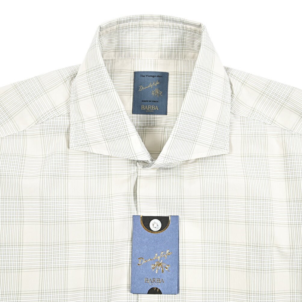 BARBA DANDYLIFE コットン100% ホリゾンタルカラーシャツ｜435665｜GUARDAROBA MILANO OFFICIAL STORE