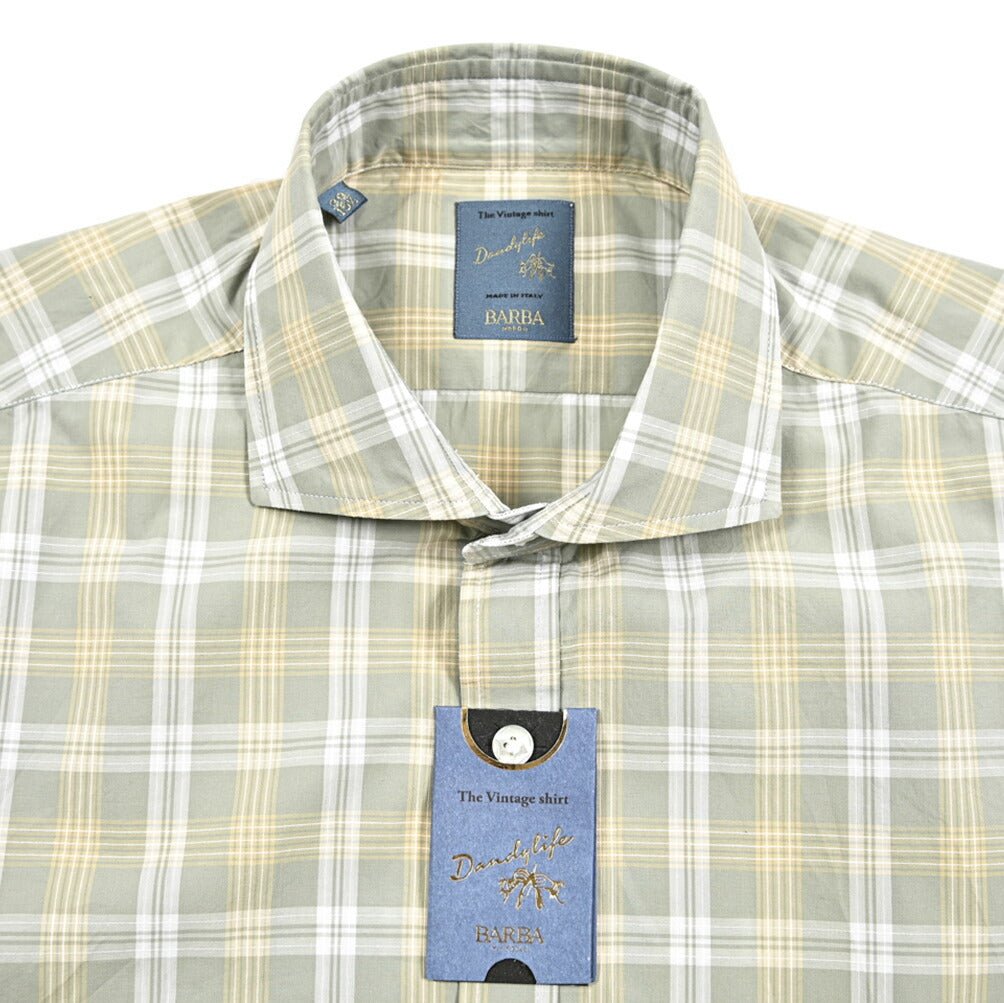BARBA DANDYLIFE コットン100% ホリゾンタルカラーシャツ｜435667｜GUARDAROBA MILANO OFFICIAL STORE
