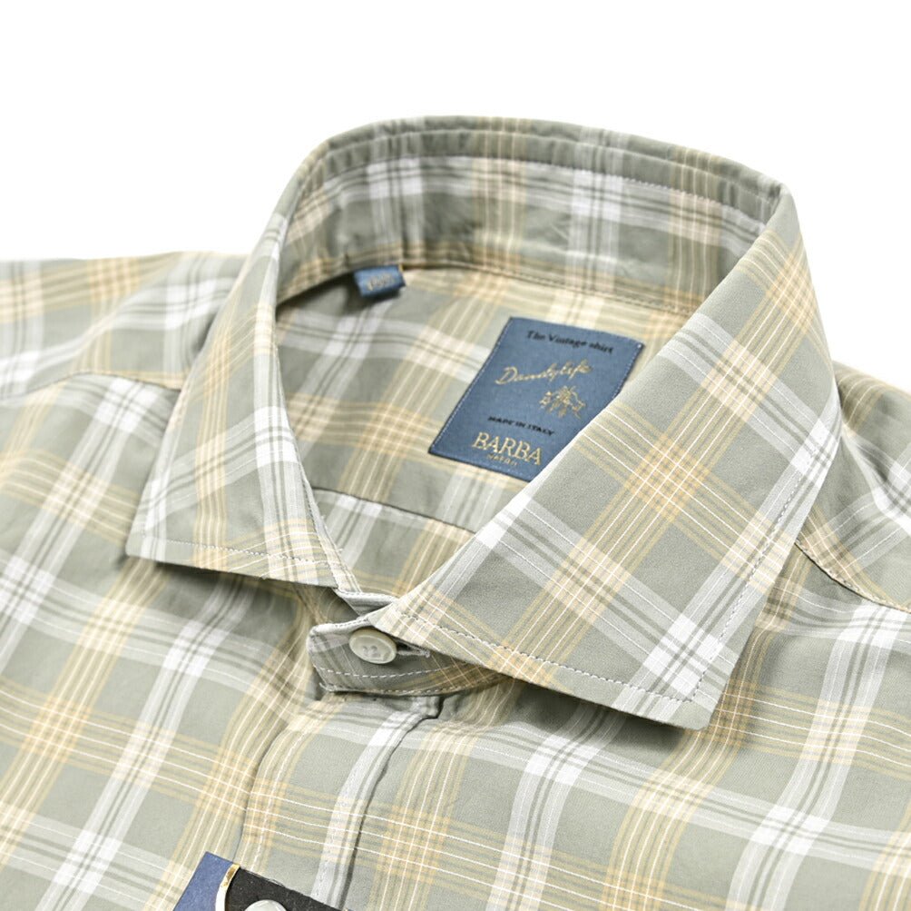 BARBA DANDYLIFE コットン100% ホリゾンタルカラーシャツ｜435667｜GUARDAROBA MILANO OFFICIAL STORE