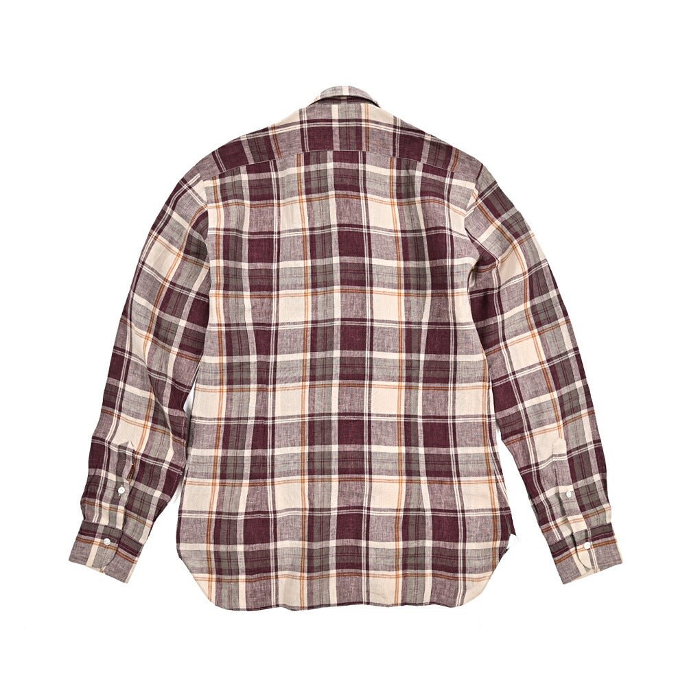 BARBA DANDYLIFE リネン100% ホリゾンタルカラーシャツ｜435672｜GUARDAROBA MILANO OFFICIAL STORE