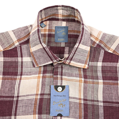 BARBA DANDYLIFE リネン100% ホリゾンタルカラーシャツ｜435672｜GUARDAROBA MILANO OFFICIAL STORE