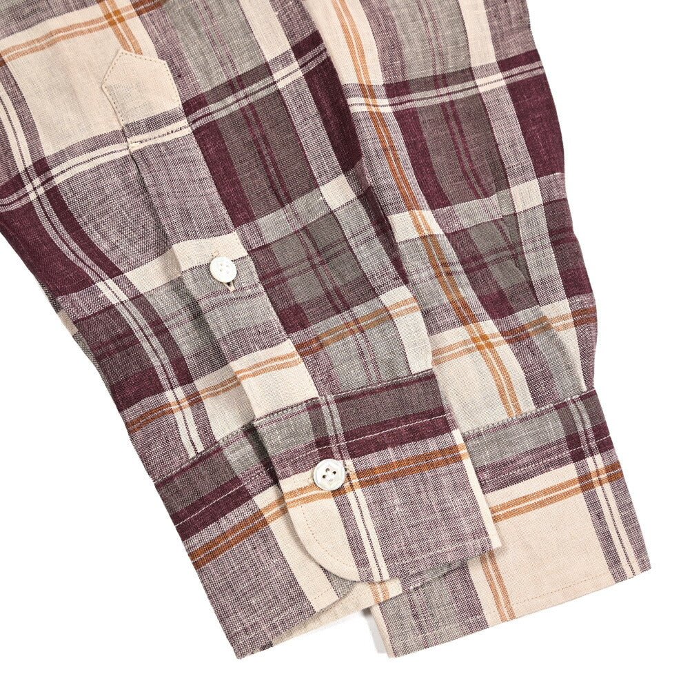 BARBA DANDYLIFE リネン100% ホリゾンタルカラーシャツ｜435672｜GUARDAROBA MILANO OFFICIAL STORE