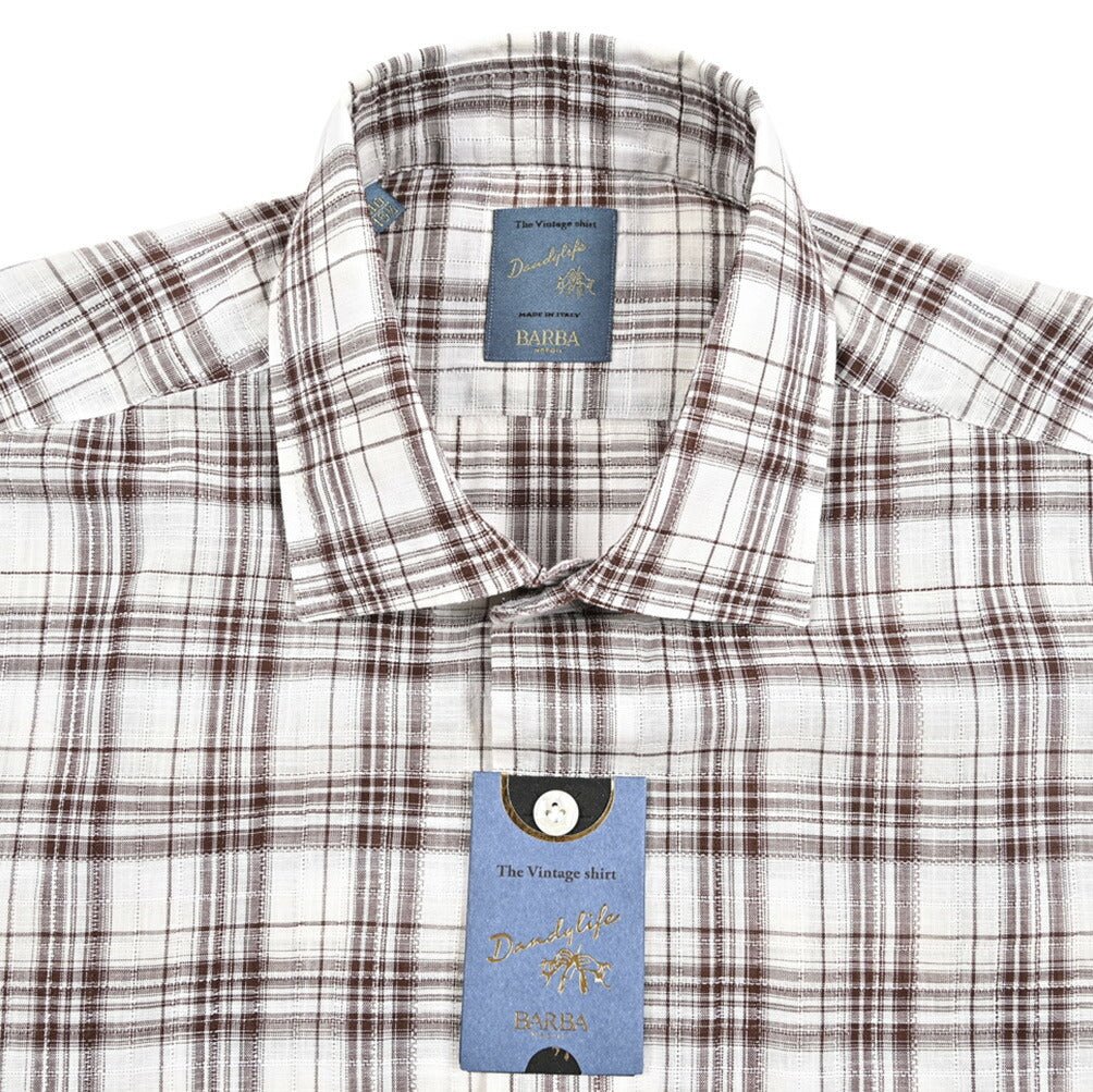 BARBA DANDYLIFE コットン100% ホリゾンタルカラーシャツ｜435673｜GUARDAROBA MILANO OFFICIAL STORE