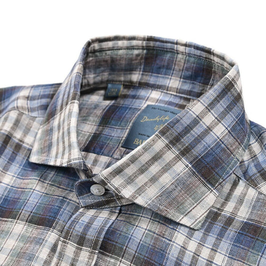 BARBA DANDYLIFE リネン100% ホリゾンタルカラーシャツ｜435676｜GUARDAROBA MILANO OFFICIAL STORE