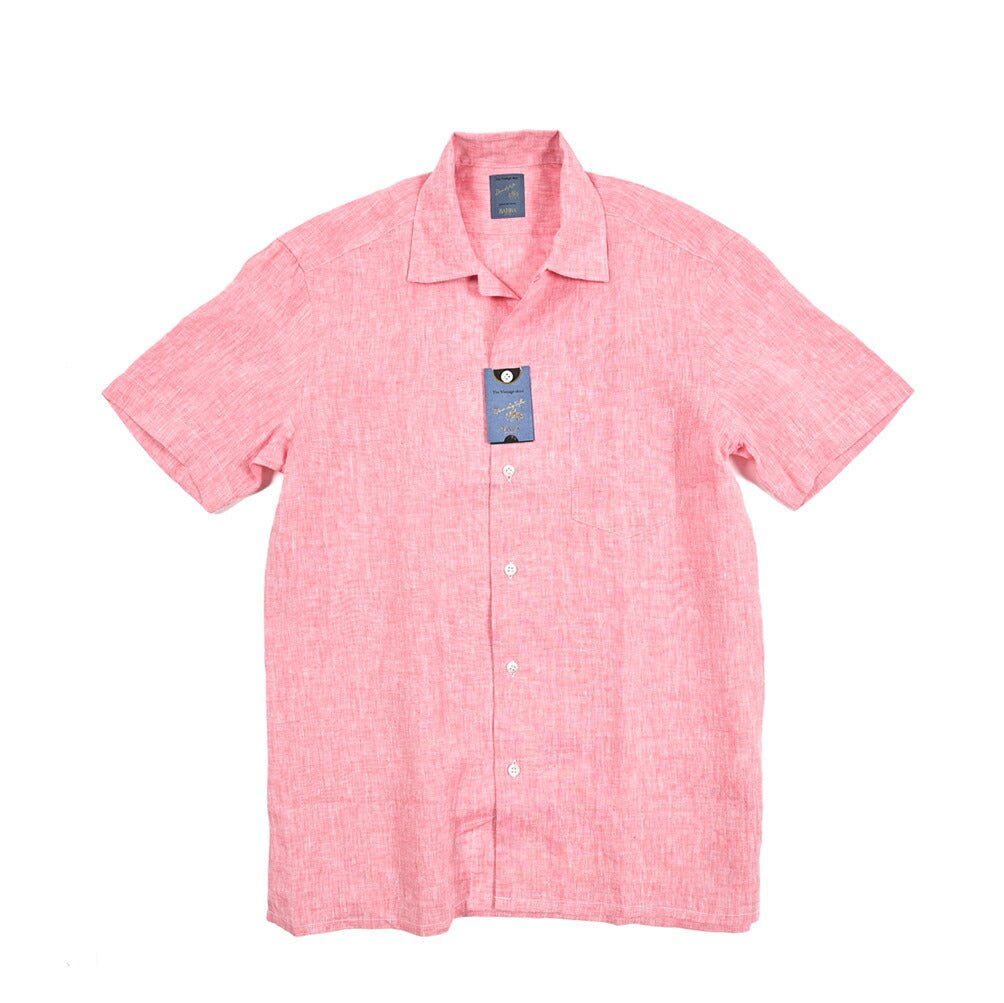 BARBA DANDYLIFE リネン100% 半袖オープンカラーシャツ 開襟シャツ｜435679｜GUARDAROBA MILANO OFFICIAL STORE
