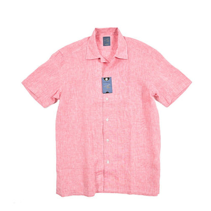BARBA DANDYLIFE リネン100% 半袖オープンカラーシャツ 開襟シャツ｜435679｜GUARDAROBA MILANO OFFICIAL STORE