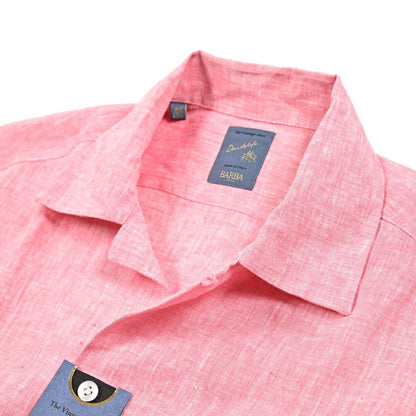 BARBA DANDYLIFE リネン100% 半袖オープンカラーシャツ 開襟シャツ｜435679｜GUARDAROBA MILANO OFFICIAL STORE