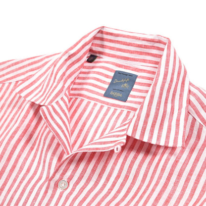 BARBA DANDYLIFE リネン100% 半袖オープンカラーシャツ 開襟シャツ｜435680｜GUARDAROBA MILANO OFFICIAL STORE