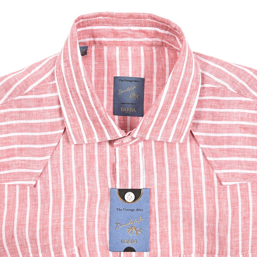BARBA DANDYLIFE リネン100% ワイドカラーシャツ｜435685｜GUARDAROBA MILANO OFFICIAL STORE