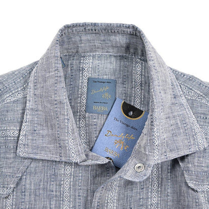BARBA DANDYLIFE リネン100% ウエスタンシャツ The Vintage Shirt｜435686｜GUARDAROBA MILANO OFFICIAL STORE