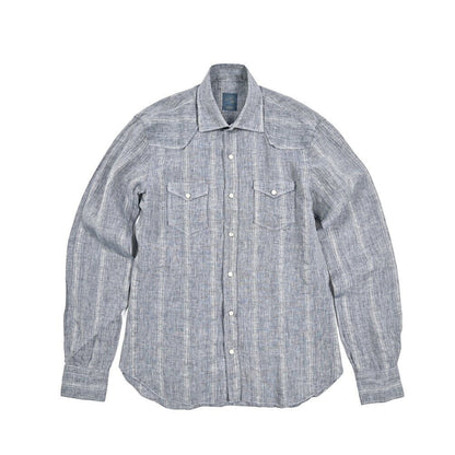 BARBA DANDYLIFE リネン100% ウエスタンシャツ The Vintage Shirt｜435686｜GUARDAROBA MILANO OFFICIAL STORE