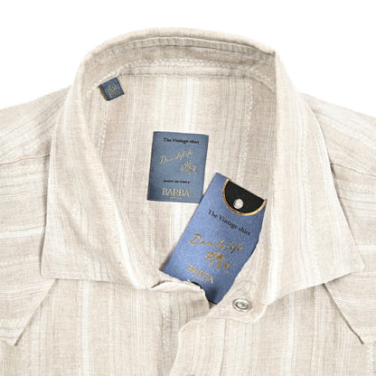 BARBA DANDYLIFE リネン100% ウエスタンシャツ The Vintage Shirt｜435687｜GUARDAROBA MILANO OFFICIAL STORE