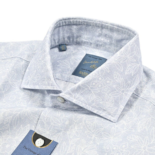 BARBA DANDYLIFE リネン混コットン ホリゾンタルカラーシャツ｜435589｜GUARDAROBA MILANO OFFICIAL STORE