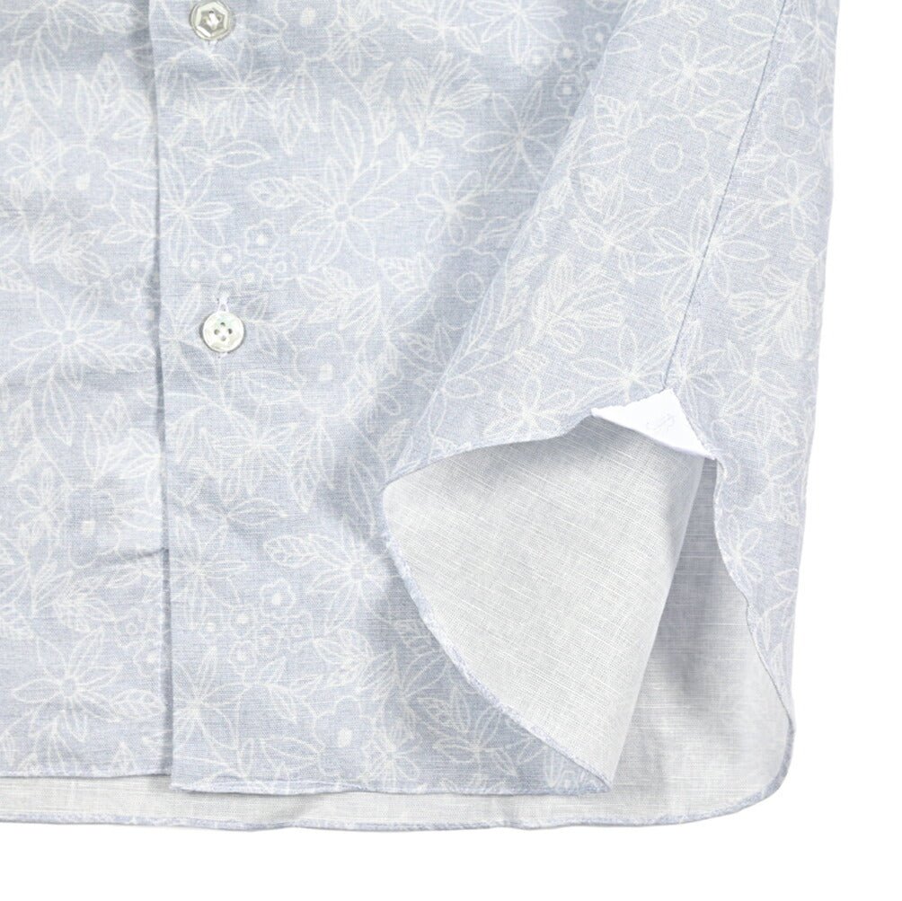 BARBA DANDYLIFE リネン混コットン ホリゾンタルカラーシャツ｜435589｜GUARDAROBA MILANO OFFICIAL STORE