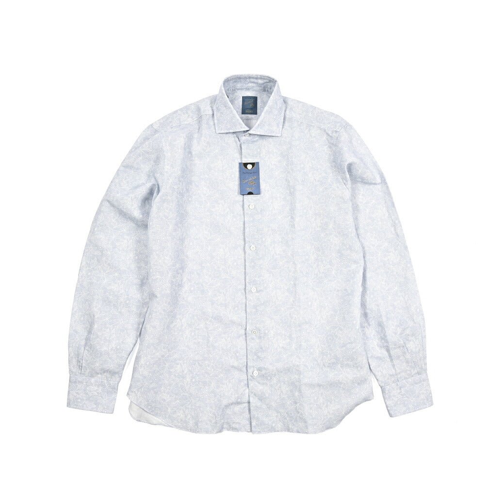 BARBA DANDYLIFE リネン混コットン ホリゾンタルカラーシャツ｜435589｜GUARDAROBA MILANO OFFICIAL STORE