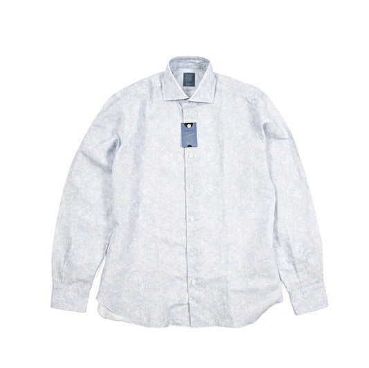 BARBA DANDYLIFE リネン混コットン ホリゾンタルカラーシャツ｜435589｜GUARDAROBA MILANO OFFICIAL STORE